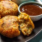 aloo tikki on plate,