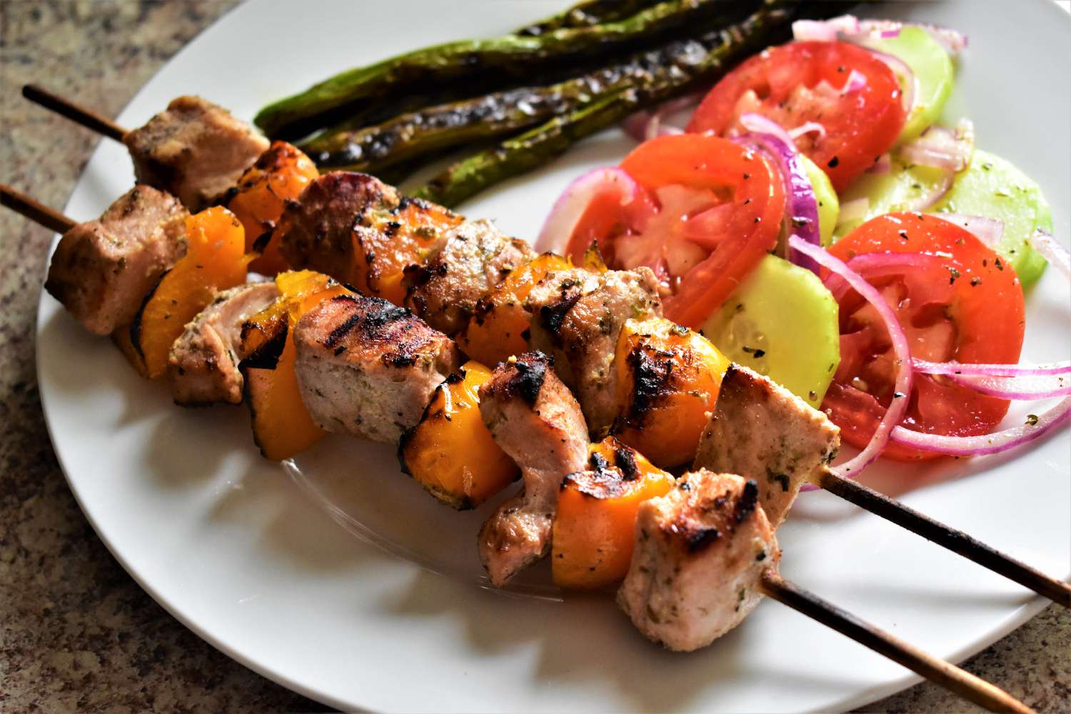 pork souvlaki skewers