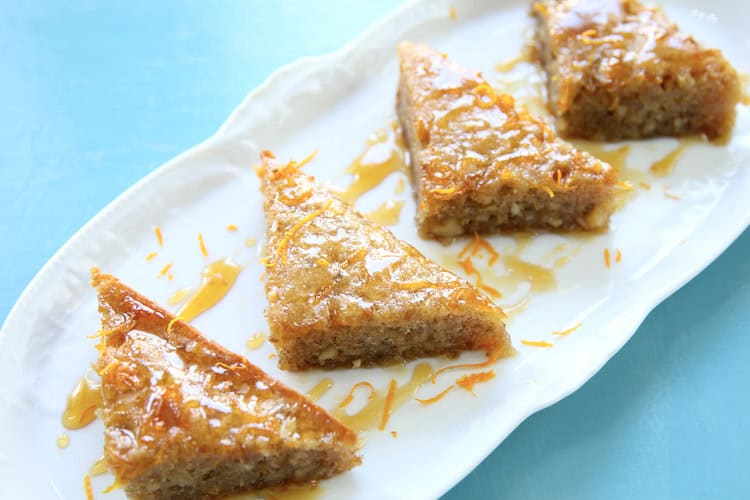 greek honey cake slices