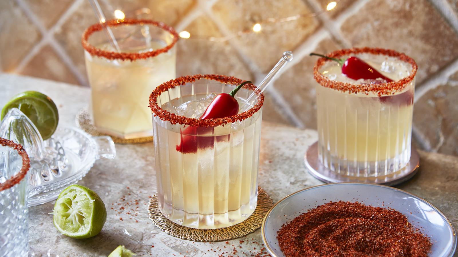 spicy margarita in glass