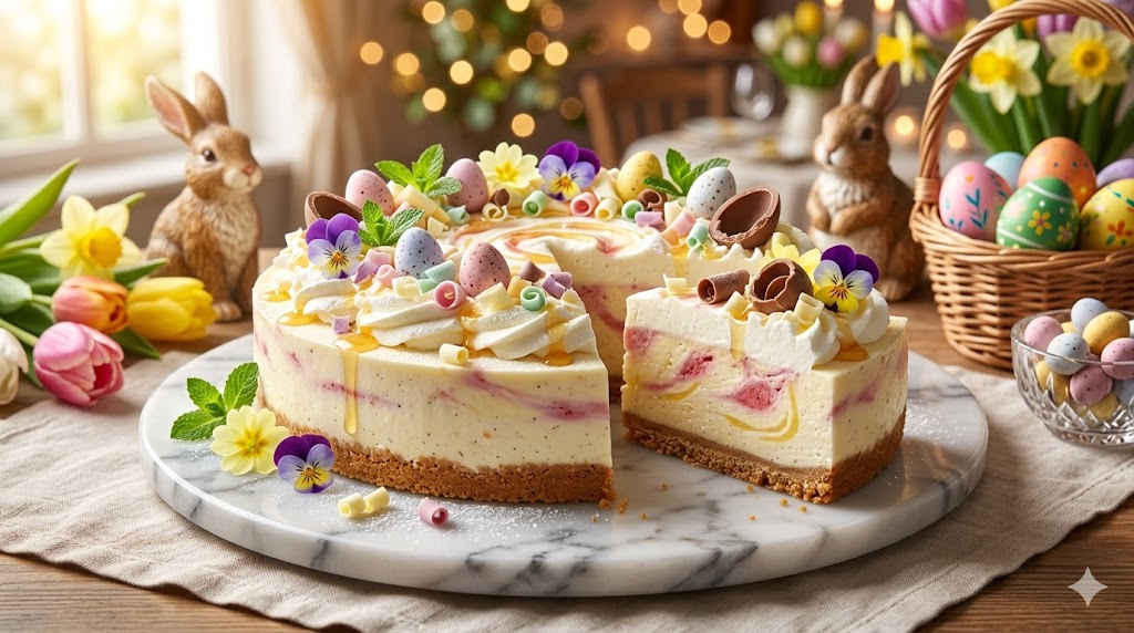no-bake easter cheesecake