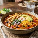 vegetarian tortilla soup bowl