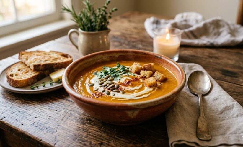 sweet potato soup bowl