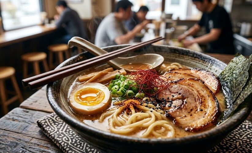 miso ramen noodles bowl