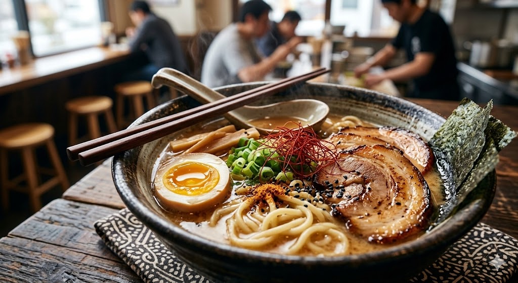 miso ramen noodles bowl