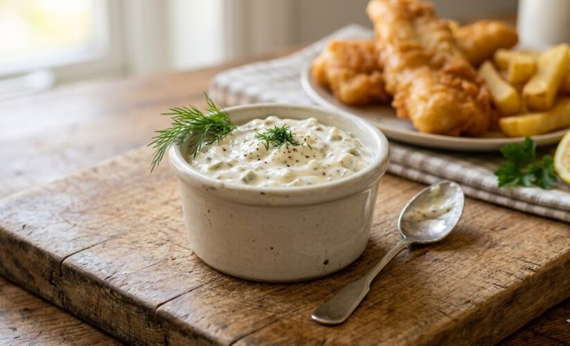 homemade tartar sauce bowl
