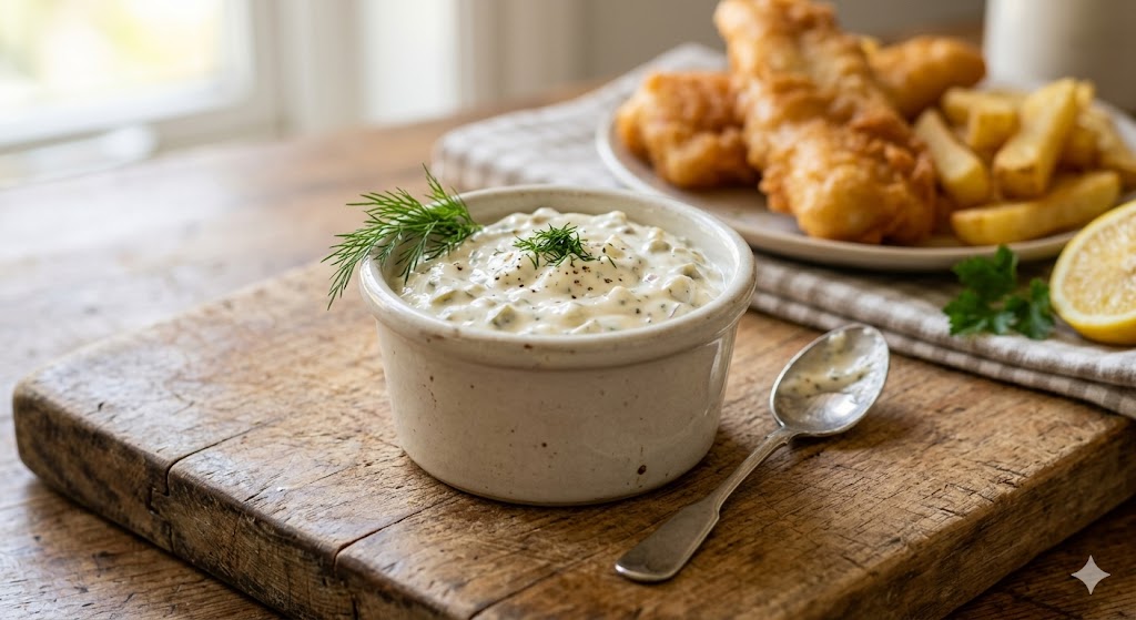 homemade tartar sauce bowl