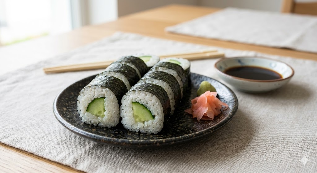 cucumber wrapped sushi rolls healthy