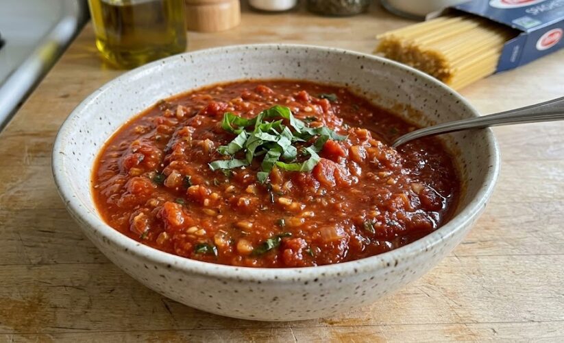Homemade Spaghetti Sauce with Ground Beef