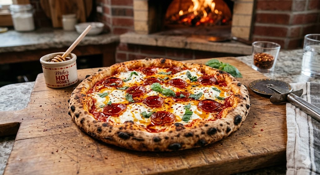 hot honey pizza pepperoni drizzle