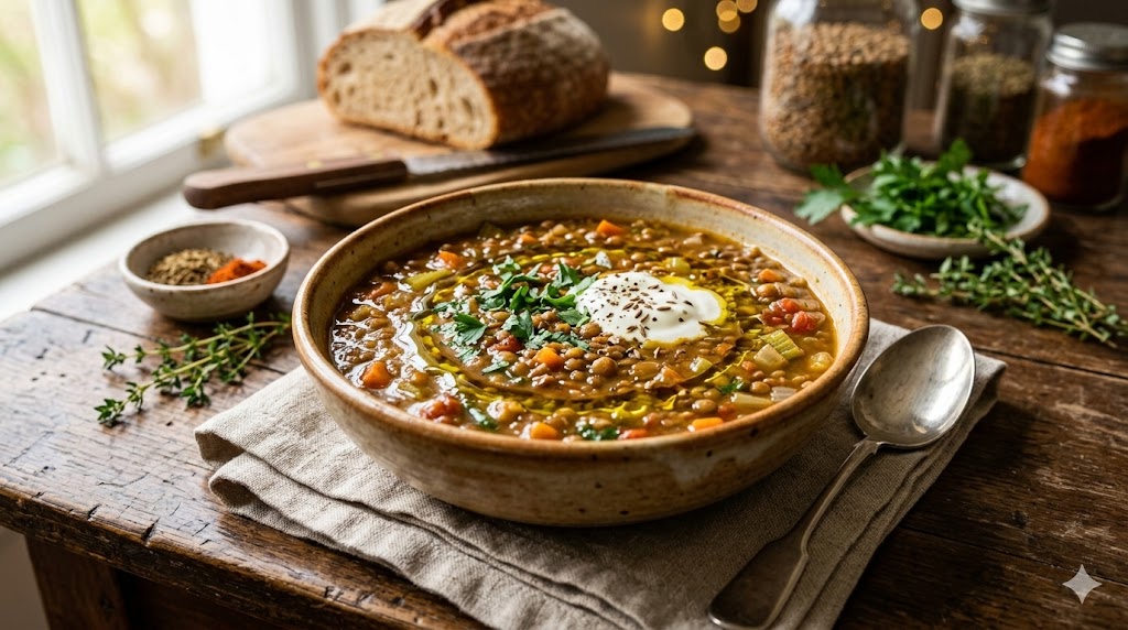 lentil soup bowl