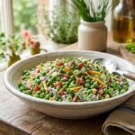 creamy pea salad bowl