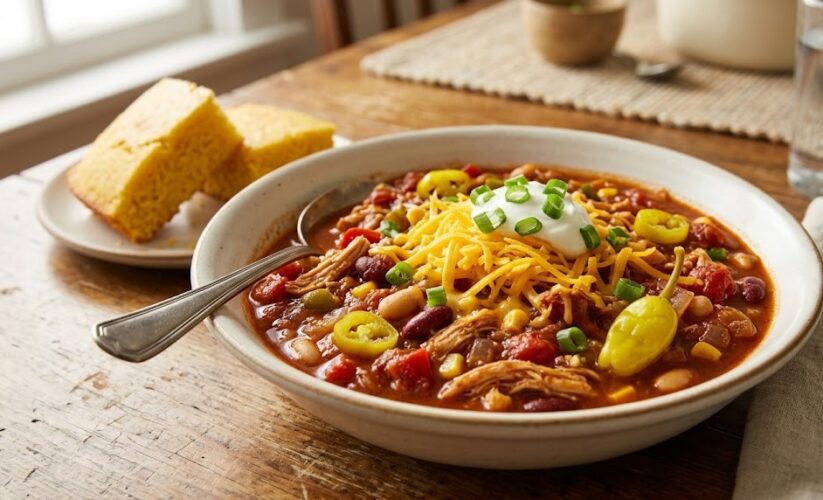 creamy chicken chili with beans