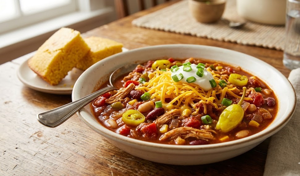 creamy chicken chili with beans