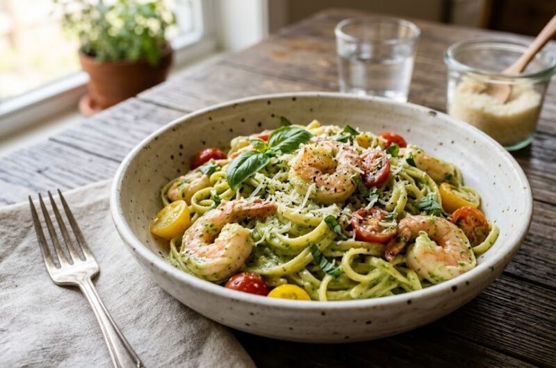 Creamy Pesto Shrimp