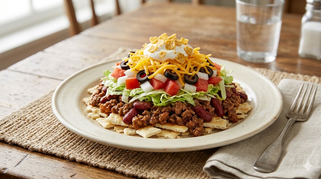 chicken haystacks with toppings bowl