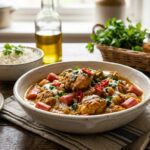 creamy curry chicken with rhubarb