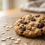 homemade oatmeal raisin cookies plate