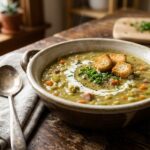 homemade split pea soup with ham