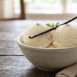 homemade vanilla ice cream bowl