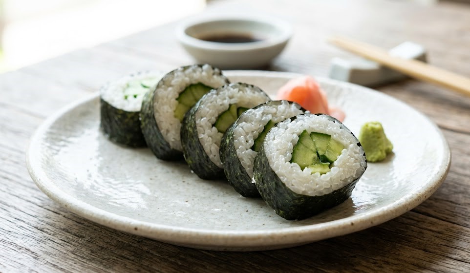 cucumber wrapped sushi roll recipe