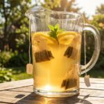 refreshing sun tea with lemon
