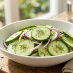 fresh cucumber salad with herbs