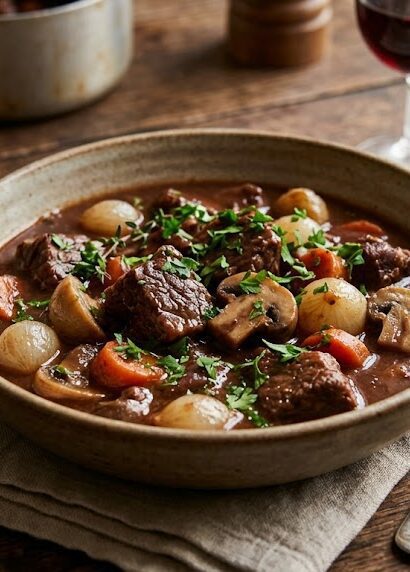 french beef stew bowl
