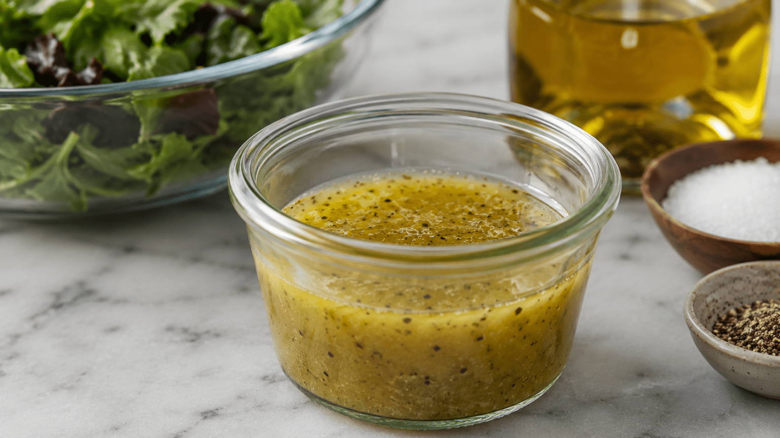 homemade salad dressing jar
