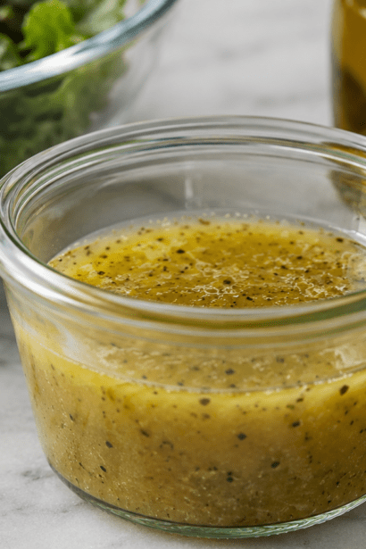 homemade salad dressing jar