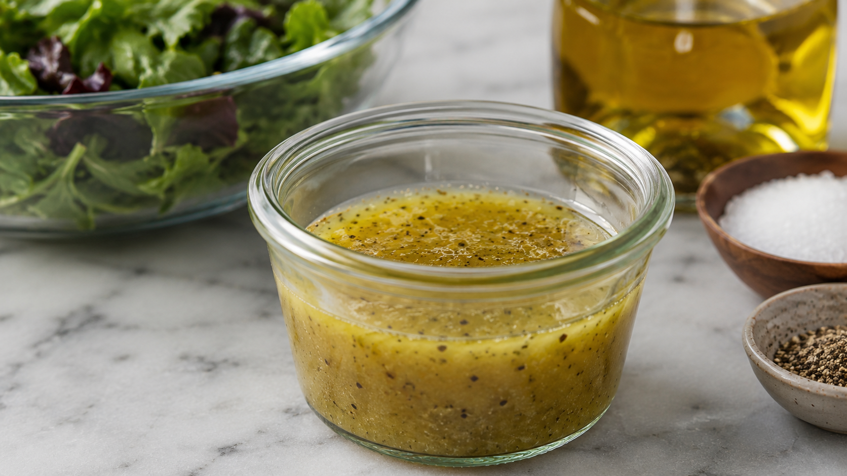 homemade salad dressing jar