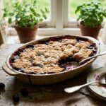 homemade berry cobbler dessert