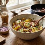 authentic german potato salad close up