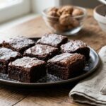 fudgy brownie squares plat