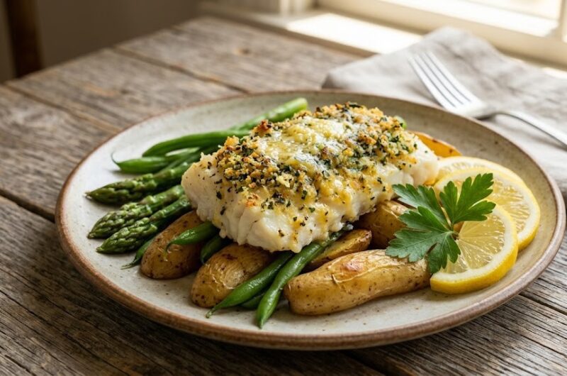 Baked Cod Recipe with Lemon and Garlic