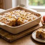 homemade apple cake slice