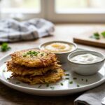 classic potato pancakes close up