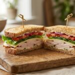 turkey sandwich close up