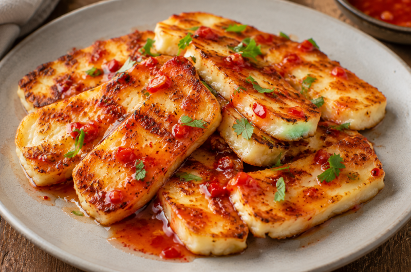 Halloumi with Quick Sweet Chilli Sauce