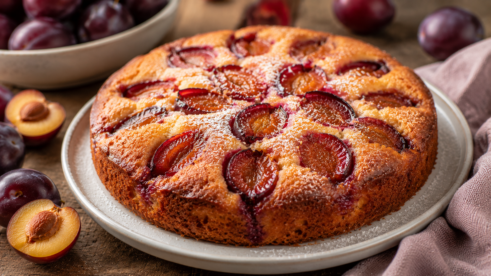 Plum Upside Down Cake