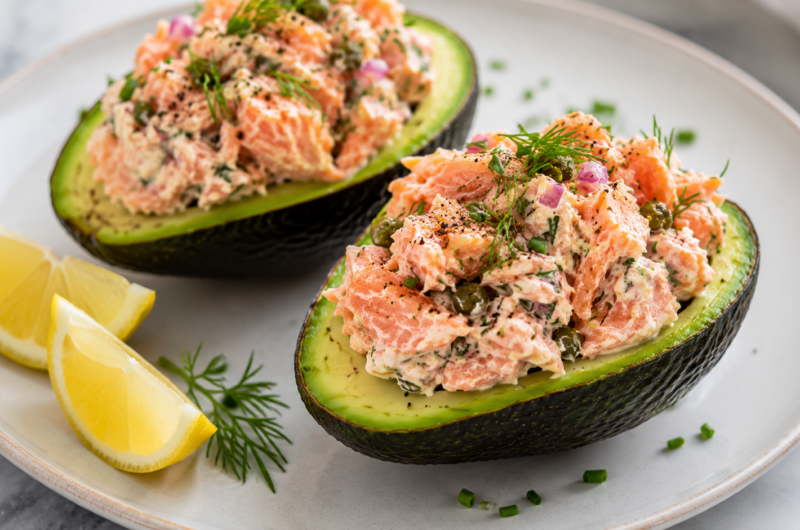 Salmon-Stuffed Avocados