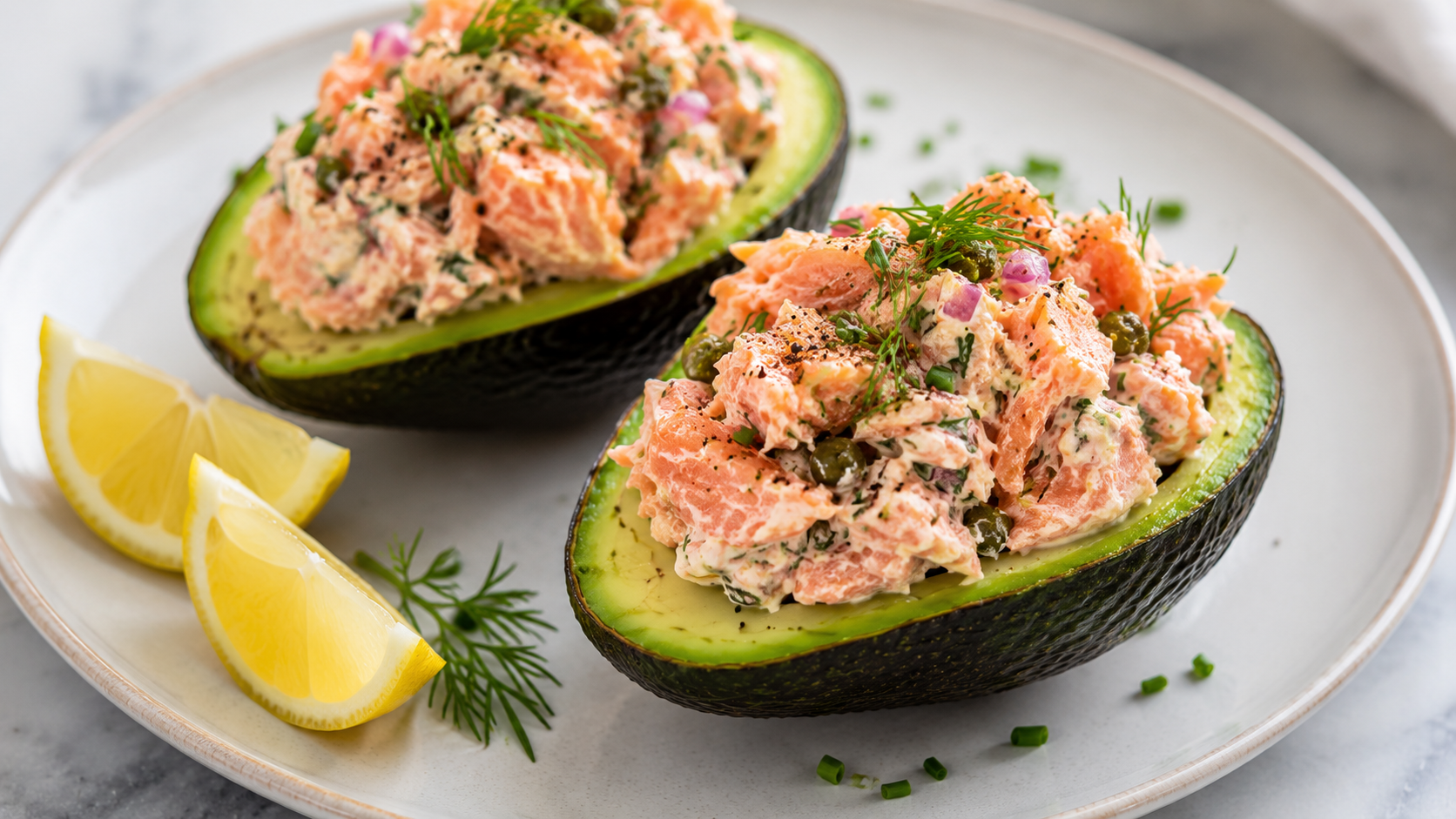 Salmon-Stuffed Avocados