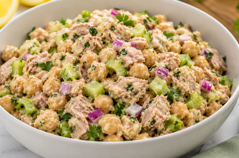 High-Protein Tuna & Chickpea Salad Sandwich