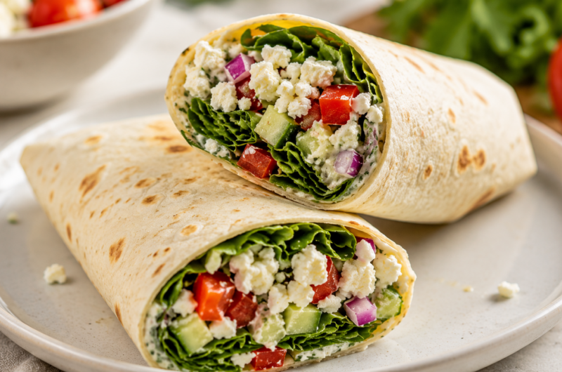 Chicken, Spinach & Feta Wraps