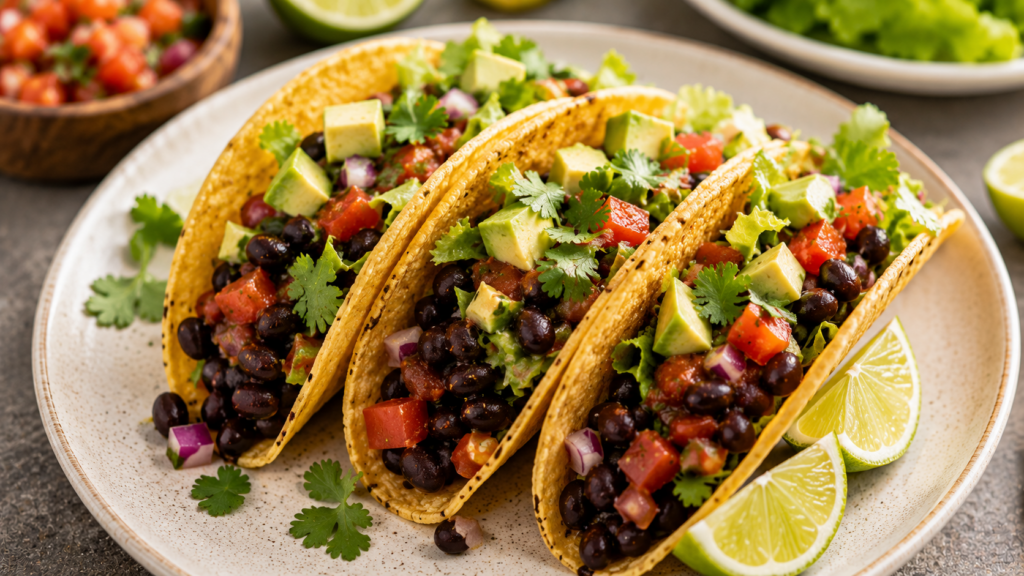 No-Cook Black Bean Taco Bowls