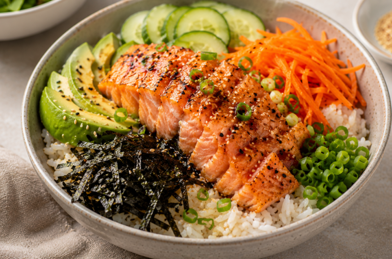 Salmon and Rice Bowl (Viral Recipe)