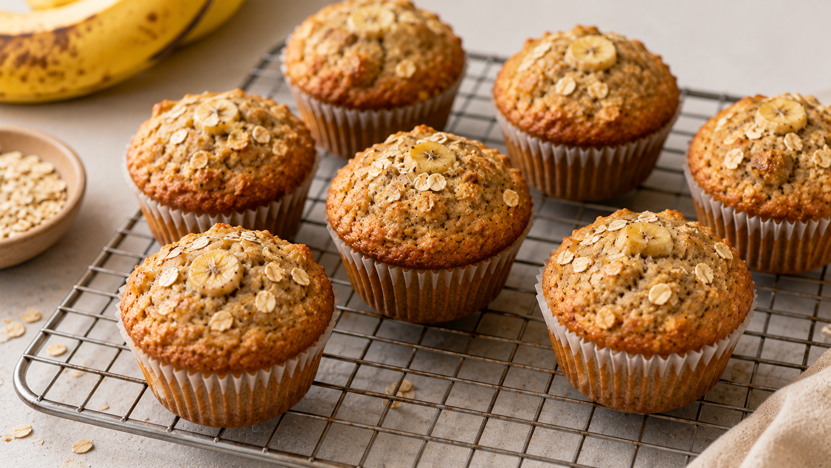 Miranda Kerr’s Apple and Banana Gluten-Free Oat Muffins