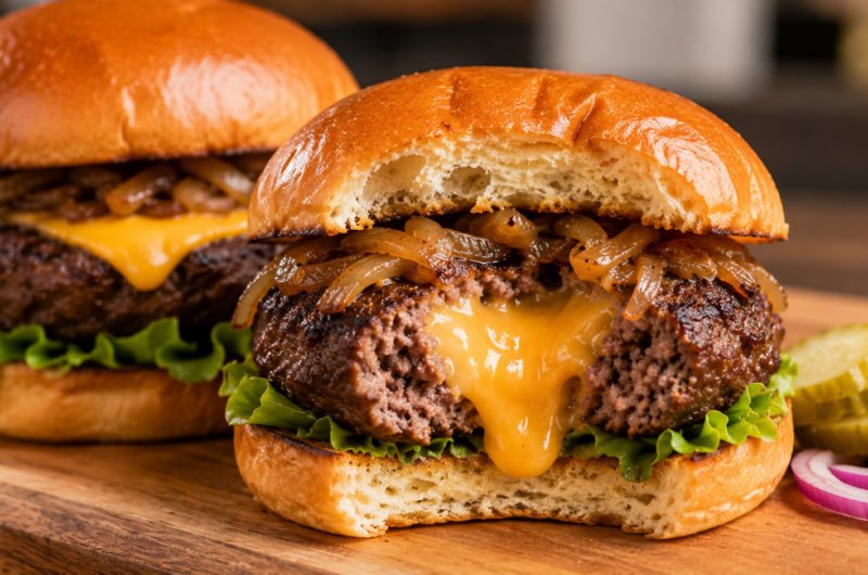 Bobby Flay's Juicy Lucy Burgers
