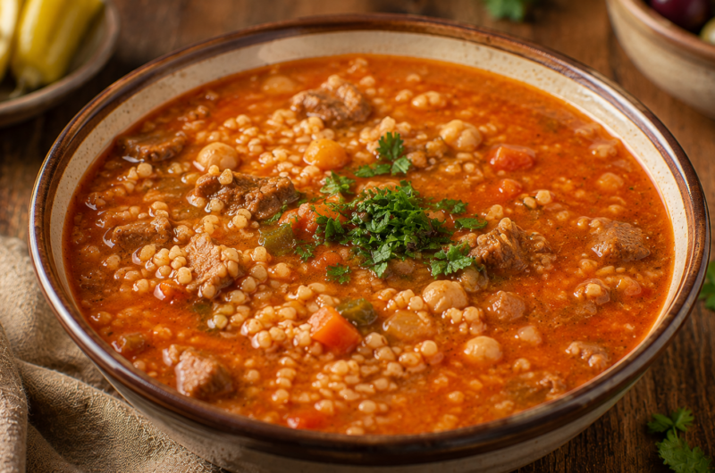 Shorbat Frik (Tunisian Freekeh Soup)