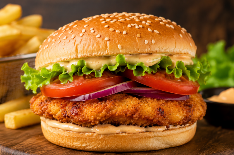 Mexican chicken burger